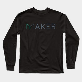 Maker  Crypto Cryptocurrency MKR  coin token Long Sleeve T-Shirt